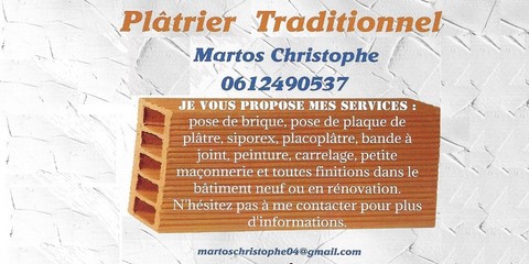Plâtrier Traditionnel "Christophe Martos"